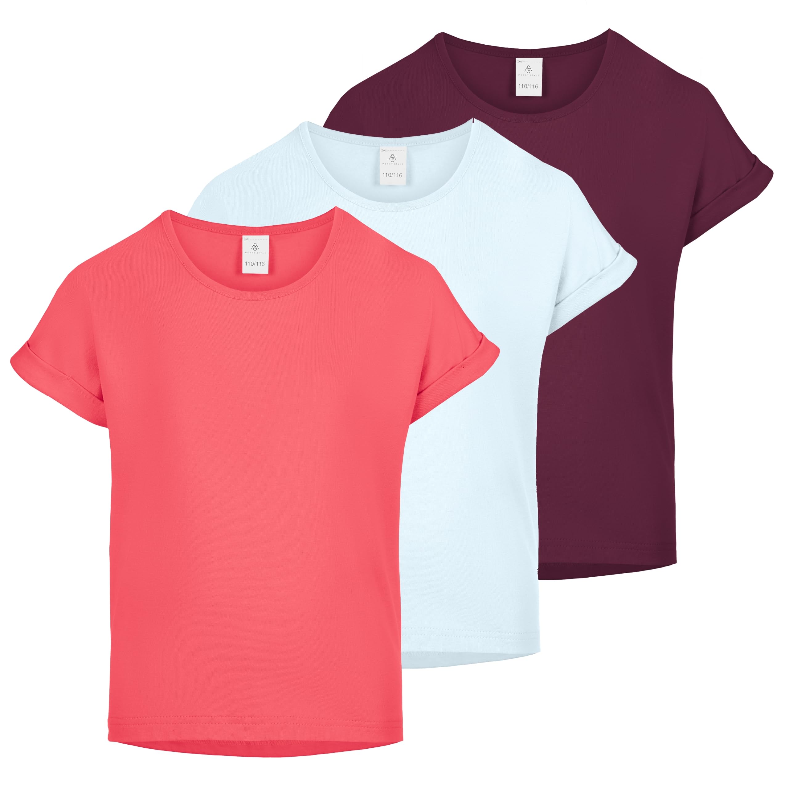Merry Style T-Shirt für Mädchen aus weicher Baumwolle – Bequeme Mädchenkleidung MS-468