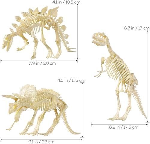 Miniatura 2 de Figura para armar Nuolux, 3 piezas 4D fósil de esqueleto de dinosaurio para niños