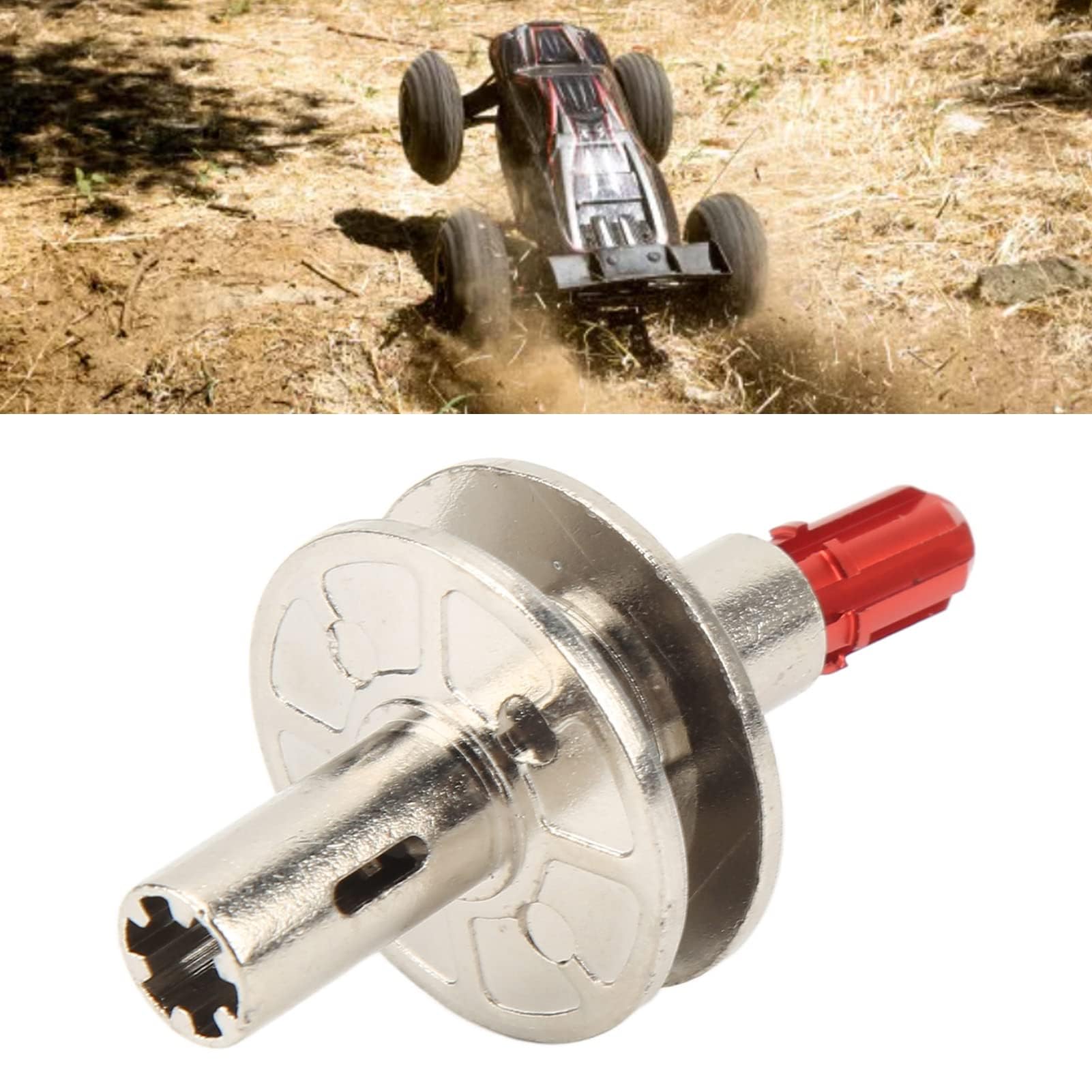 HERCHR Stainless Steel 57T Slipper Set Slipper Clutch Spur Gear Metal RC Upgrade Parts for Arrma 1/10 Granit for Typhon 1/10 RC Cars(Red) - Image 4