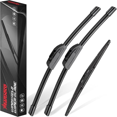 RANSOTO Limpiaparabrisas compatible con Acura RDX 2007-2018, Honda CR-V 2007-2011 de 26 + 16 pulgadas con limpiaparabrisas trasero de 14 pulgadas