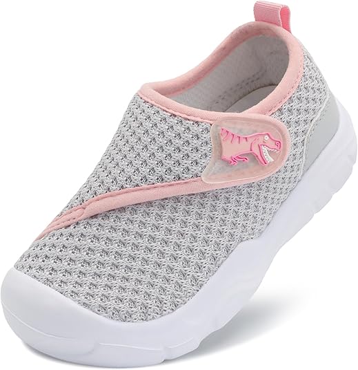 LeIsfIt Toddler Shoes Girls Boys Wide Barefoot Shoes Kids Breathable Sneakers Lightweight Tennis Athletic Walking Sneakers Slip On
