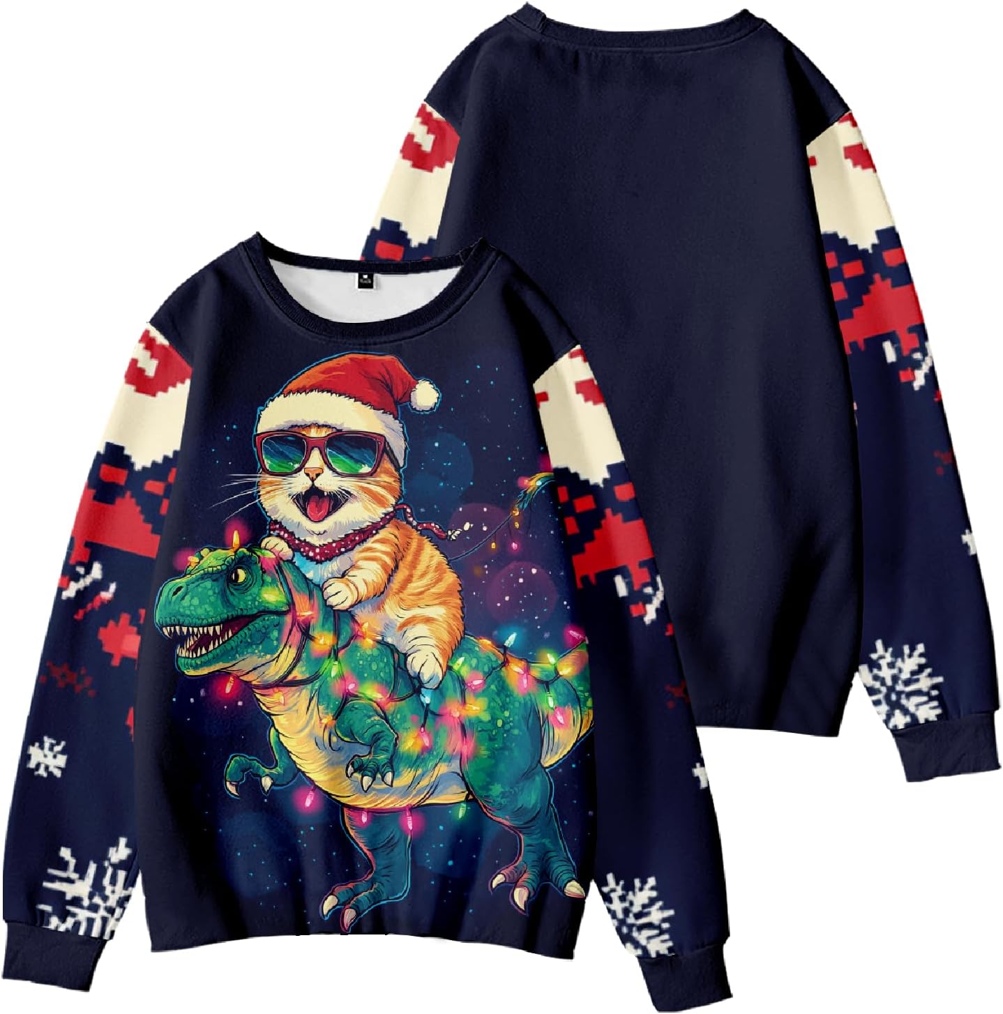 MARSVOVO Ugly Christmas Sweatshirt Men Women Crewneck Long Sleeve Xmas Sweater Unisex Fashion Hoodies for Party - Image 4