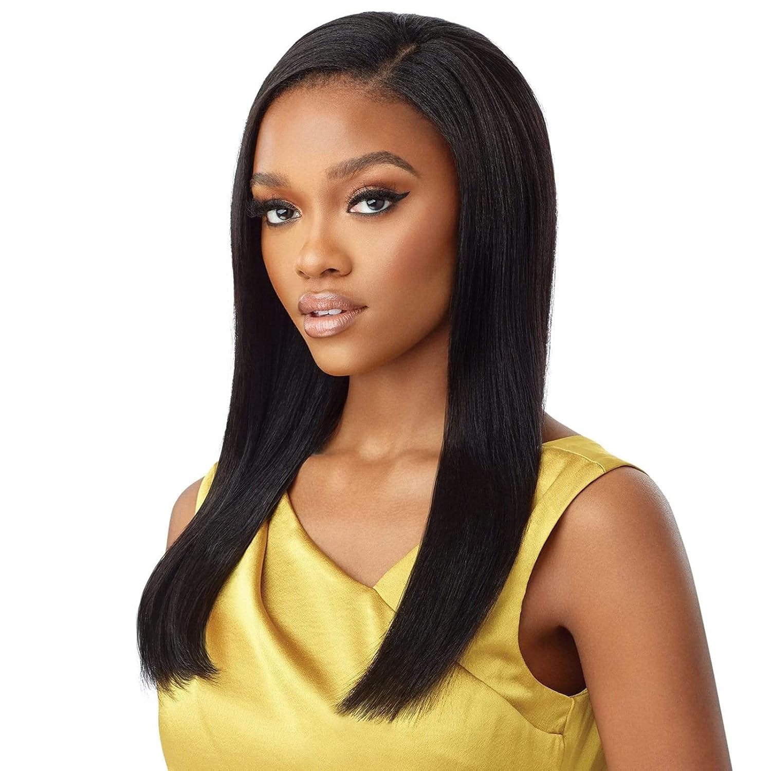 Outre Mytresses Gold Label Leave Out Human Hair Wig - Brazilian Straight 20" (Natural Black)