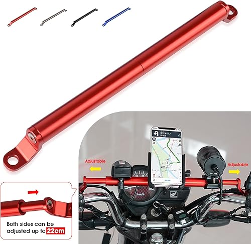 Miniatura 2 de Manillar universal de aluminio para motocicleta, manillar de dirección de equilibrio, barra transversal, soporte de extensión de teléfono para