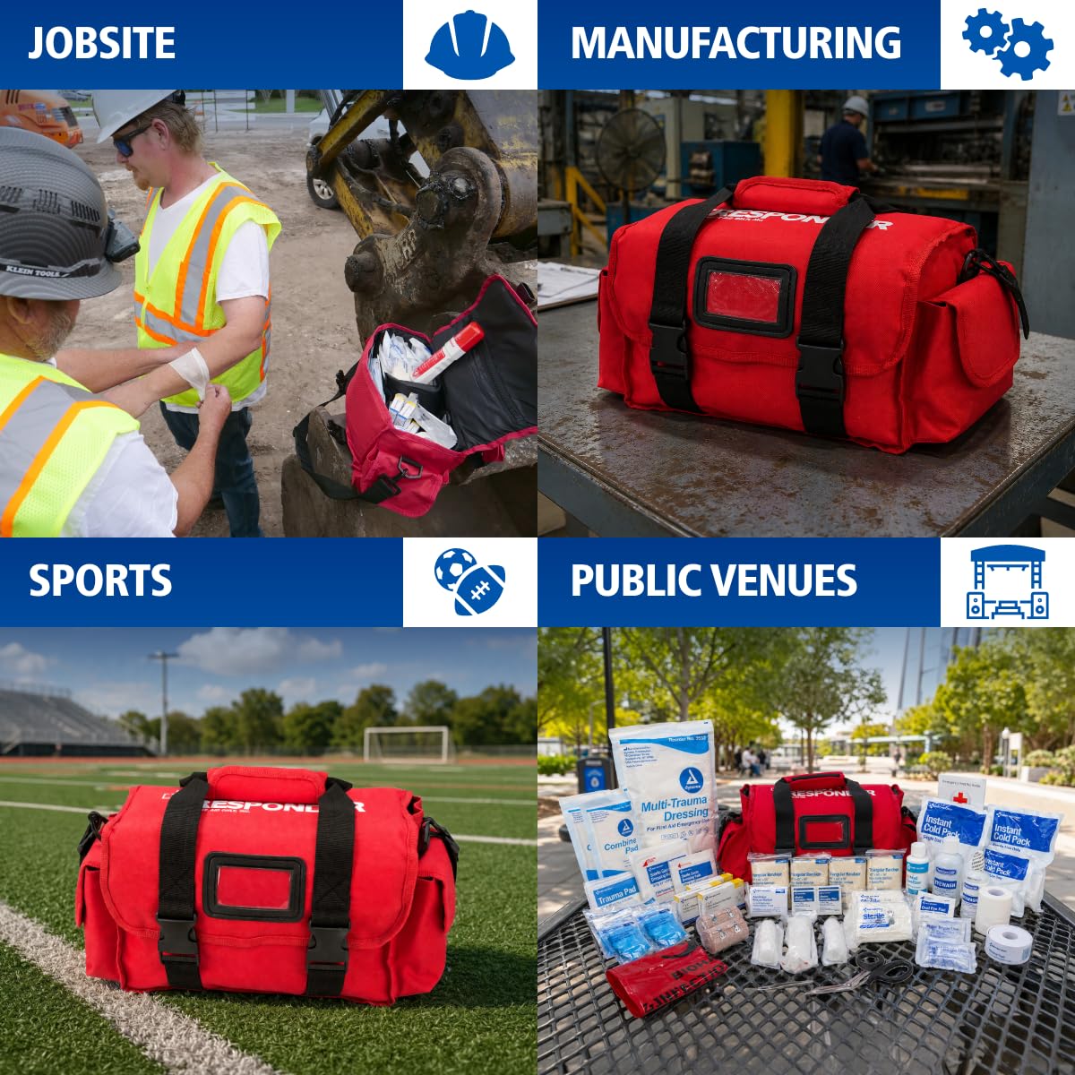 First Aid Only 520-FR All-Purpose First Responder Emergency First Aid Kit for Home, Work, and Travel, 158 Pieces — Amazon image 6
