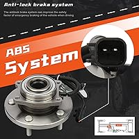 Vista 2 de (par) DRIVESTAR 513273 - Conjunto de cubo de rueda delantera y rodamiento para 2008-2016 para Dodge Grand Caravan, 2008-2016 para Chrysler Town &