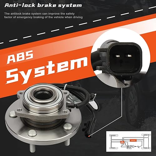 Miniatura 2 de (par) DRIVESTAR 513273 - Conjunto de cubo de rueda delantera y rodamiento para 2008-2016 para Dodge Grand Caravan, 2008-2016 para Chrysler Town &