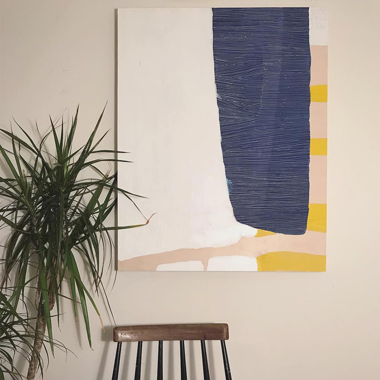 Peinture à l'huile sur toile abstraite Morandi grande taille peinte main