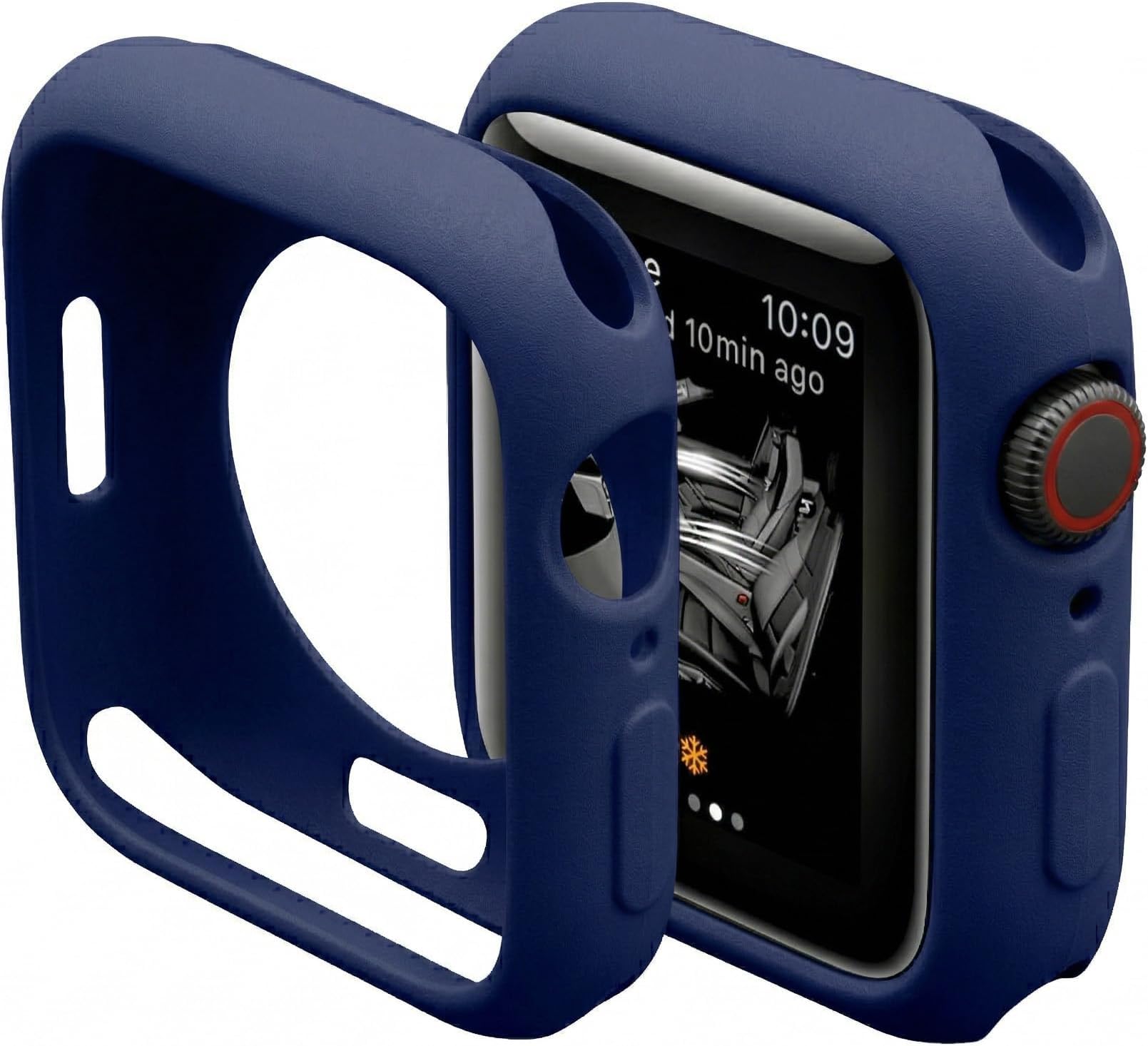 Slim Bumper Case Compatible with Apple Watch, Soft Silicone TPU Protective Cover, Rugged Frame with Open Screen Design Protector for iWatch Series Ultra 3/2/1, 49mm