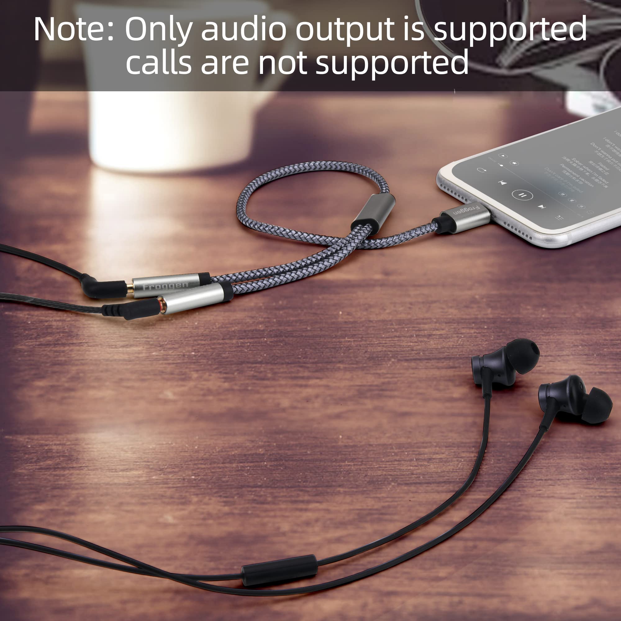Adattatore splitter jack USB C a doppio ingresso 3,5 mm per cuffie Aux compatibile con Pad Pro 2020, Galaxy S20+ Note 20, Pixel 4 XL, OnePlus 8T, P40/P30 Pro