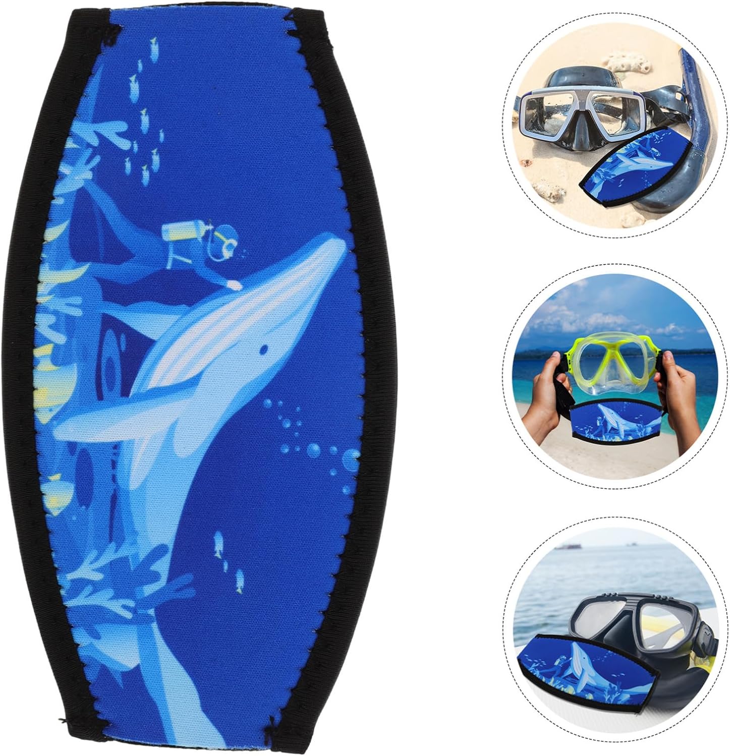 Toyvian Neoprene Diving Mask Strap Cover with Double Layer and Innovative Pattern Design Suitable for Different Sizes Protects Hair for Deep Diving