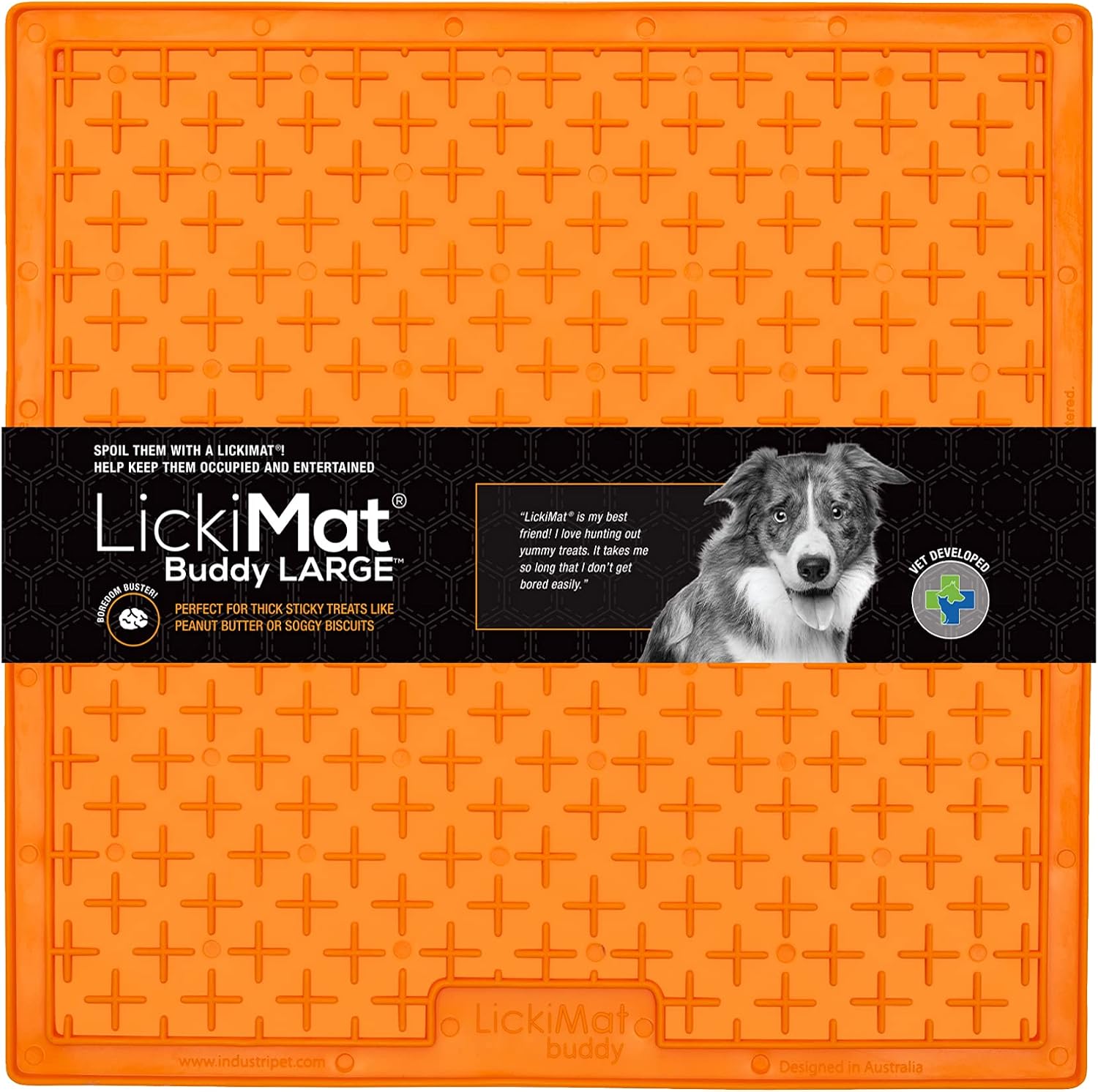 Lickimat Classic Buddy, Dog Slow Feeder Lick Mat, Boredom Anxiety reducern; Perfect for Food, Treats, Yogurt, or Peanut Butter. Fun…