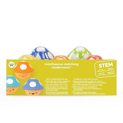 Miniatura 8 de Sassy Hongos traviesos a juego, tabla de clasificación, juguete de aprendizaje social emocional, STEM, más de 12 meses