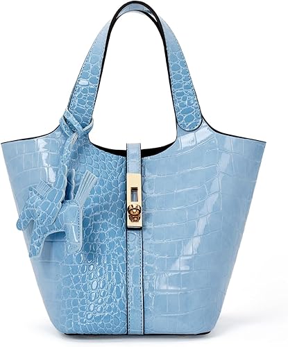 Miniatura 43 de Bolso de mano para mujer, de piel vegana, bolso de mano con asa superior, bolso de hombro con bolso pequeño desmontable