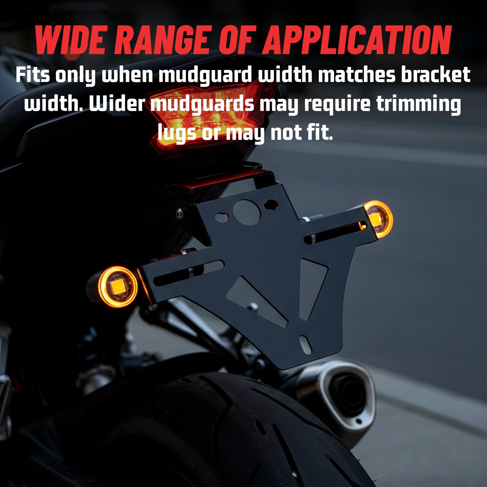 Regolabili per Motociclo Supporto per targa del motociclo Baceyong, staffa di montaggio multifunzionale del motociclo Supporto universale della targhetta pieghevole della coda