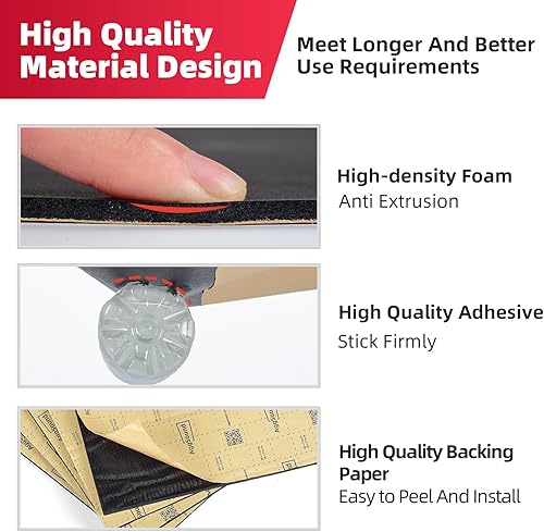 Miniatura 5 de Alfombrilla de amortiguación de sonido de 157 mil(0.157 in) de 36 pies cuadrados  Material de amortiguación de sonido de espuma de celda cerrada