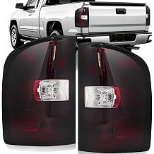 Tail Lights for 2007-2014 Chevy Silverado 1500 2500 HD 3500 HD, Smoked Red