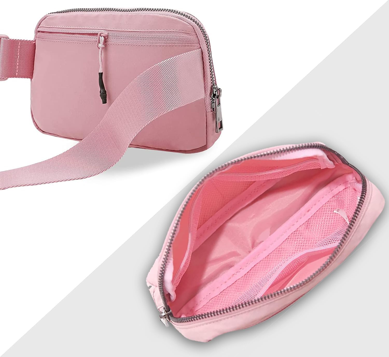 Belt Bag for Women Fanny Pack Dupes, Fashion Crossbody Waist Pack Bag with Adjustable Strap, Everywhere Belt Bag for Travel Outdoors Running Hiking(Pink) - Image 5