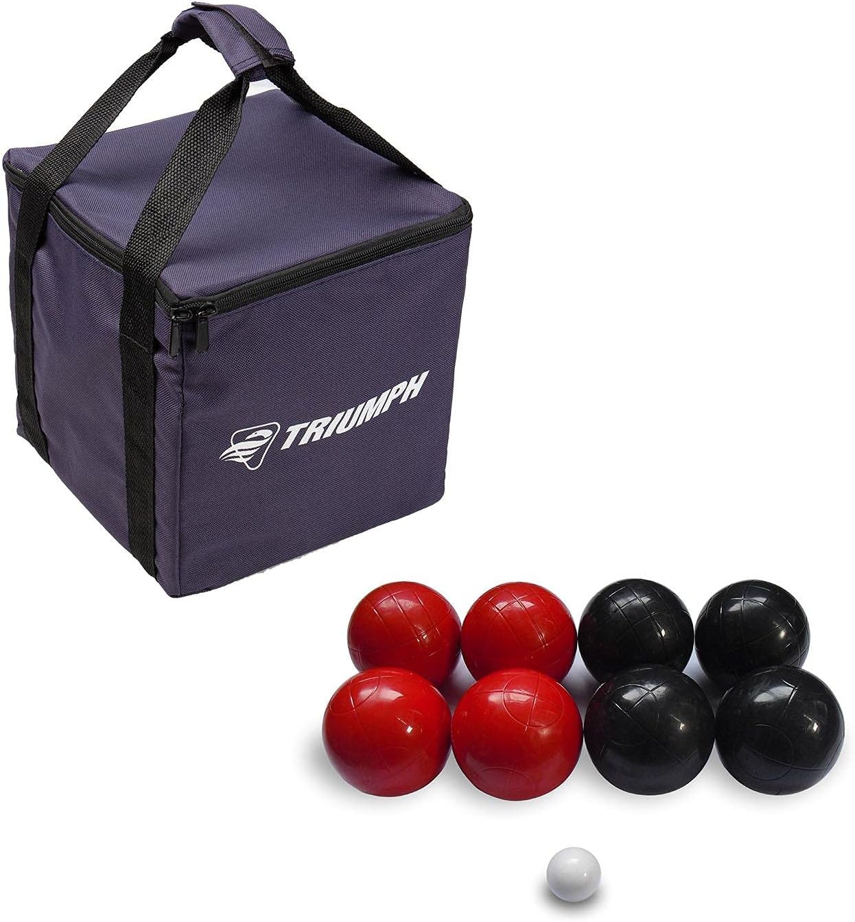 Triumph 100mm Classic Bocce Ball Set - Includes 8 Bocce Balls, Jack and Carry Case