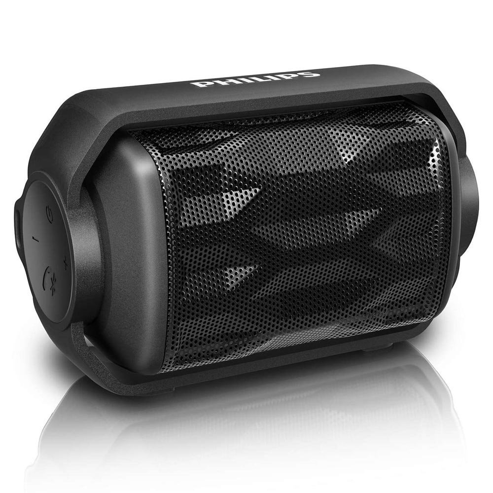 Philips BT2200B/00 - Altavoz portátil con Bluetooth (micrófono, batería recargable, resistente al agua), negro