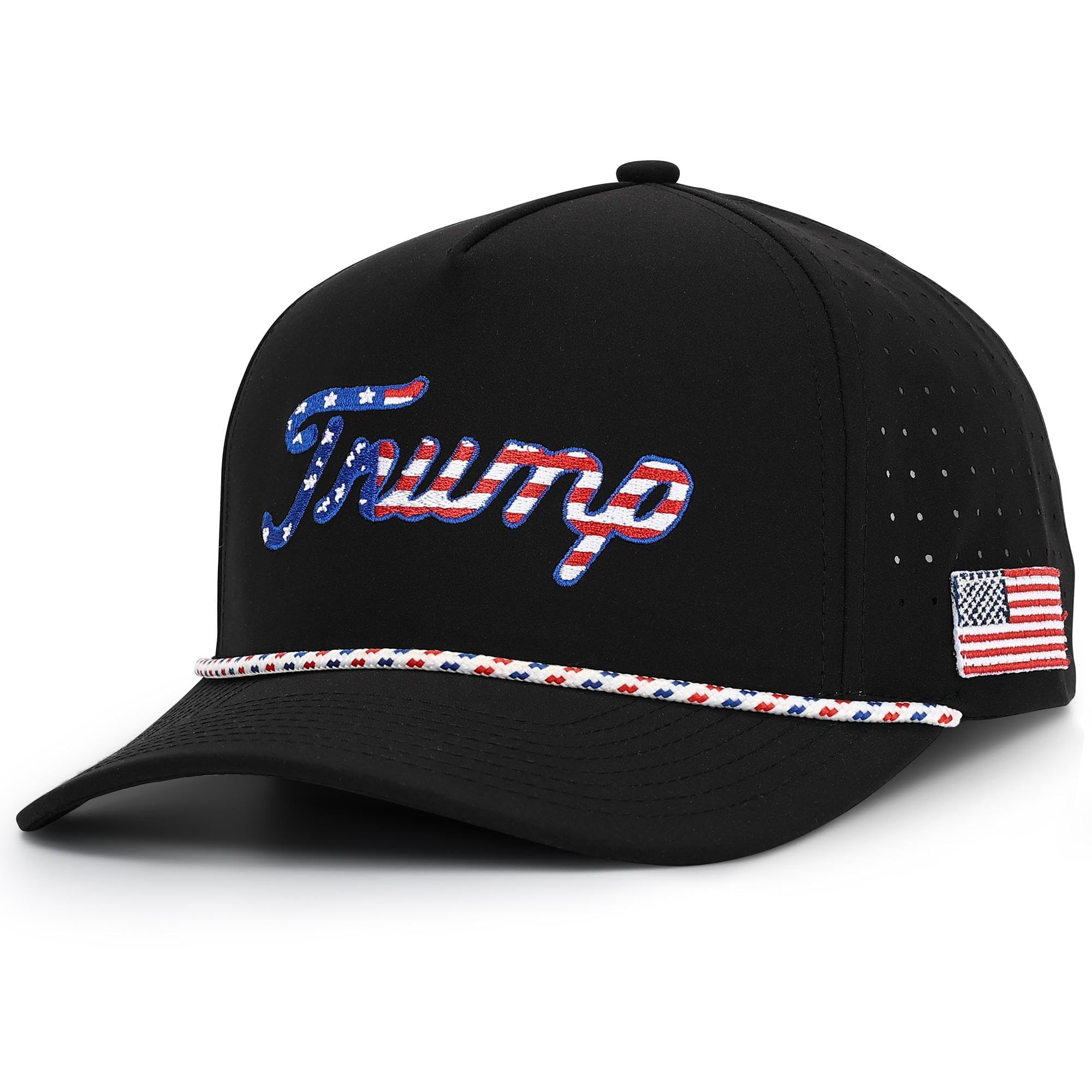 Curves &amp; Clubs Trump Golf Hats – One Size Adjustable Men’s Hat – Breathable &amp; Durable Trump Rope Hat - Perfect Golf Gift