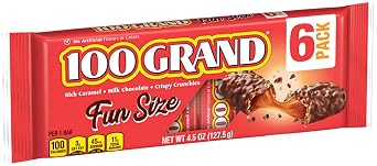 100 Grand Fun Size, 4.5 oz, 6 Count (Pack of 1)