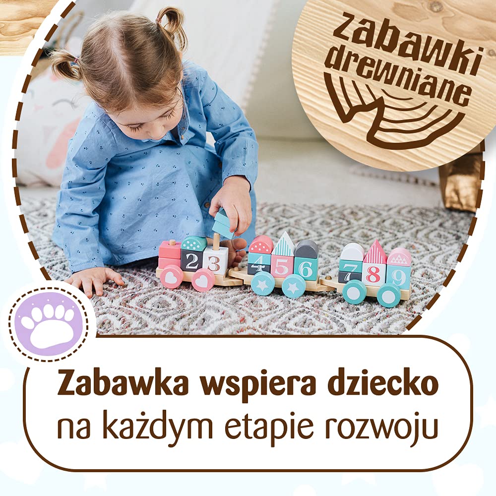 Trefl Liczymy Główkę Ćwiczymy Zabawka Drewniana dla Dzieci od 12 miesiąca życia