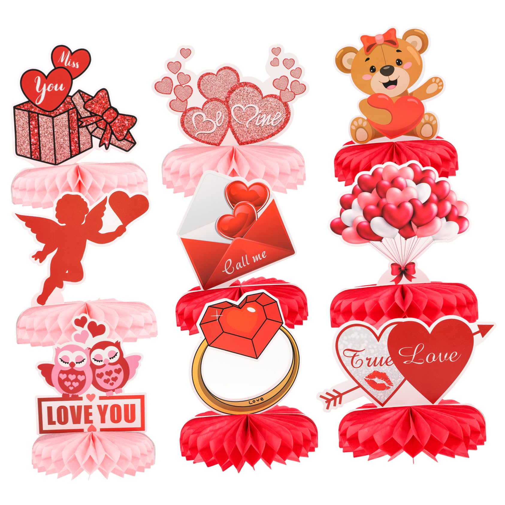 TOYANDONA 18piezas Decoración De De Mesa Forma De De San Valentín De Adornos Románticos Para Celebraciones