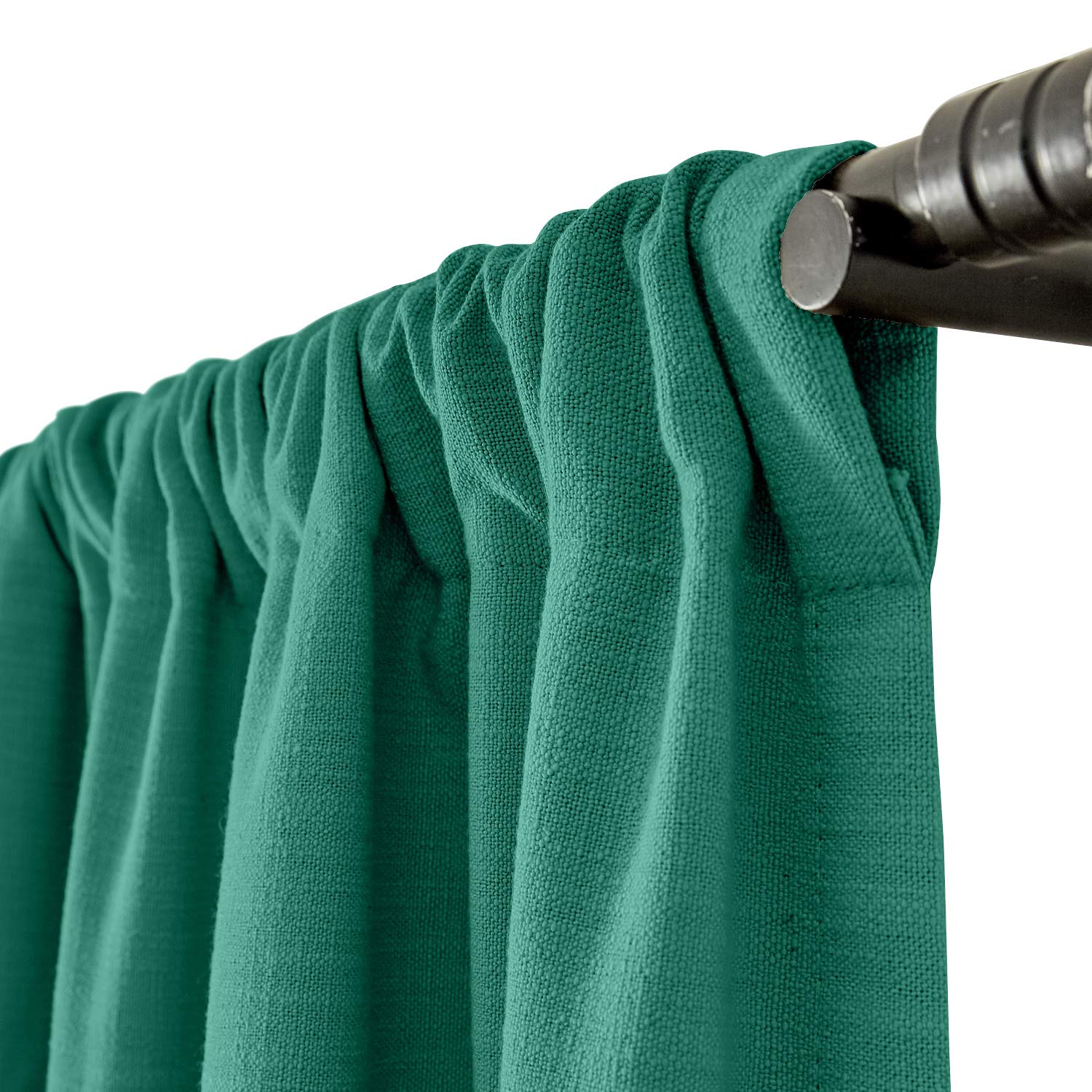 Rod ket ains do sypialni, 100 szer. x 96 l, mieszanka bawełny i lnu, zasłony zaciemniające do pokoju, tkanina teksturowana, idealna do salonu, design Greenlake, 1 panel