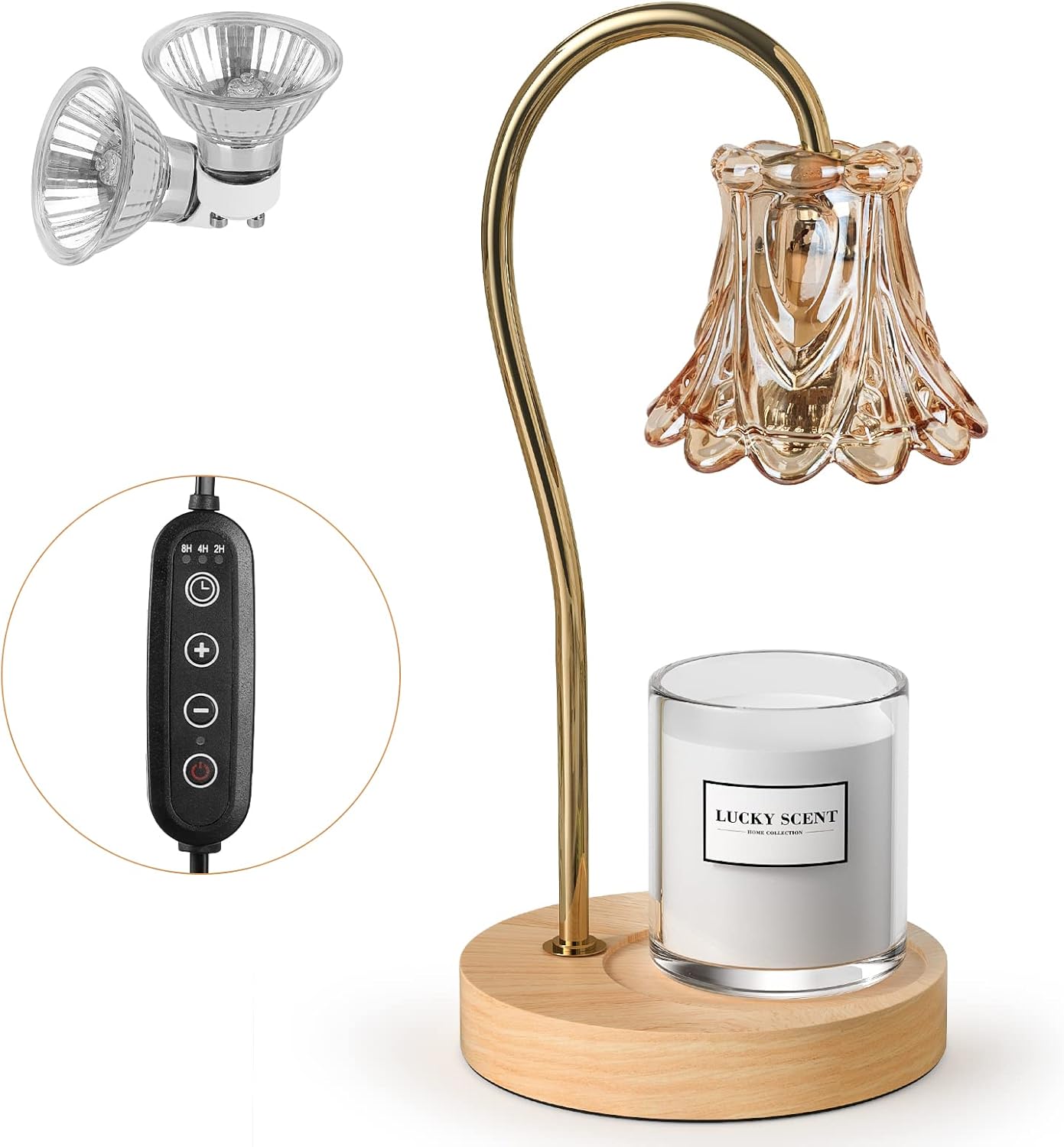 Candle Warmer Lamp, Dimmable Candle Warmer Lantern with Timer, Wax Melt for Scented Candles, Compatible with Candle Small & Large Jar Candles, Top Candle Lamp with 2 Light Bulbs : Home & Kitchen