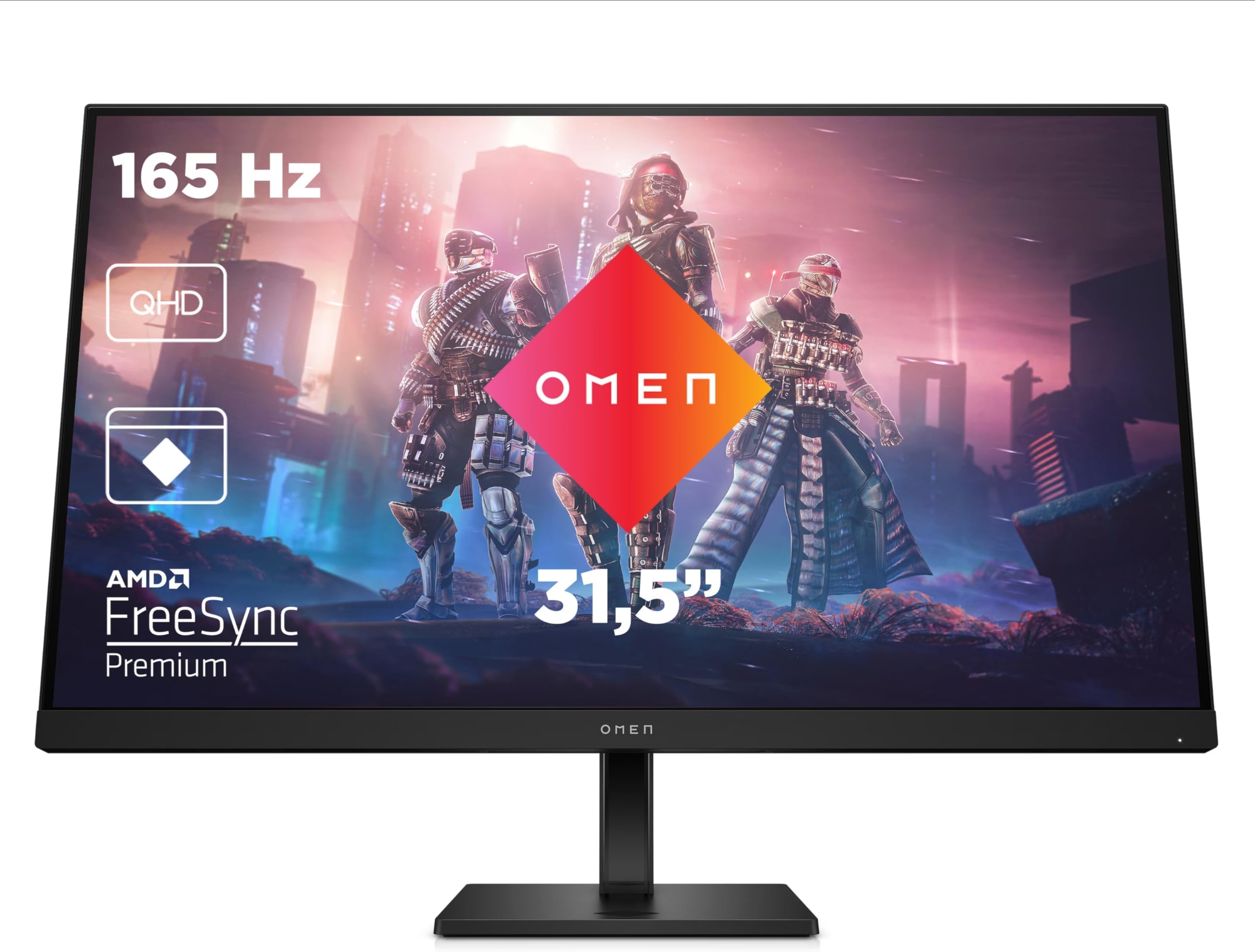 HP OMEN 32q 32" 165Hz 1ms QHD Gaming Monitor (2560 x 1440 Pixels, 16:9, Anti-Glare, Height Adjustable, HDR, AMD Freesync Premium)