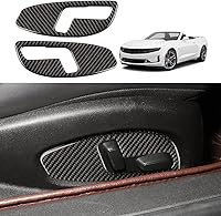 Vista 10 de Calcomanía de fibra de carbono para perilla de ventilación de aire acondicionado, cubierta interior para Chevrolet Camaro 2016 2017 2018 2019 2020