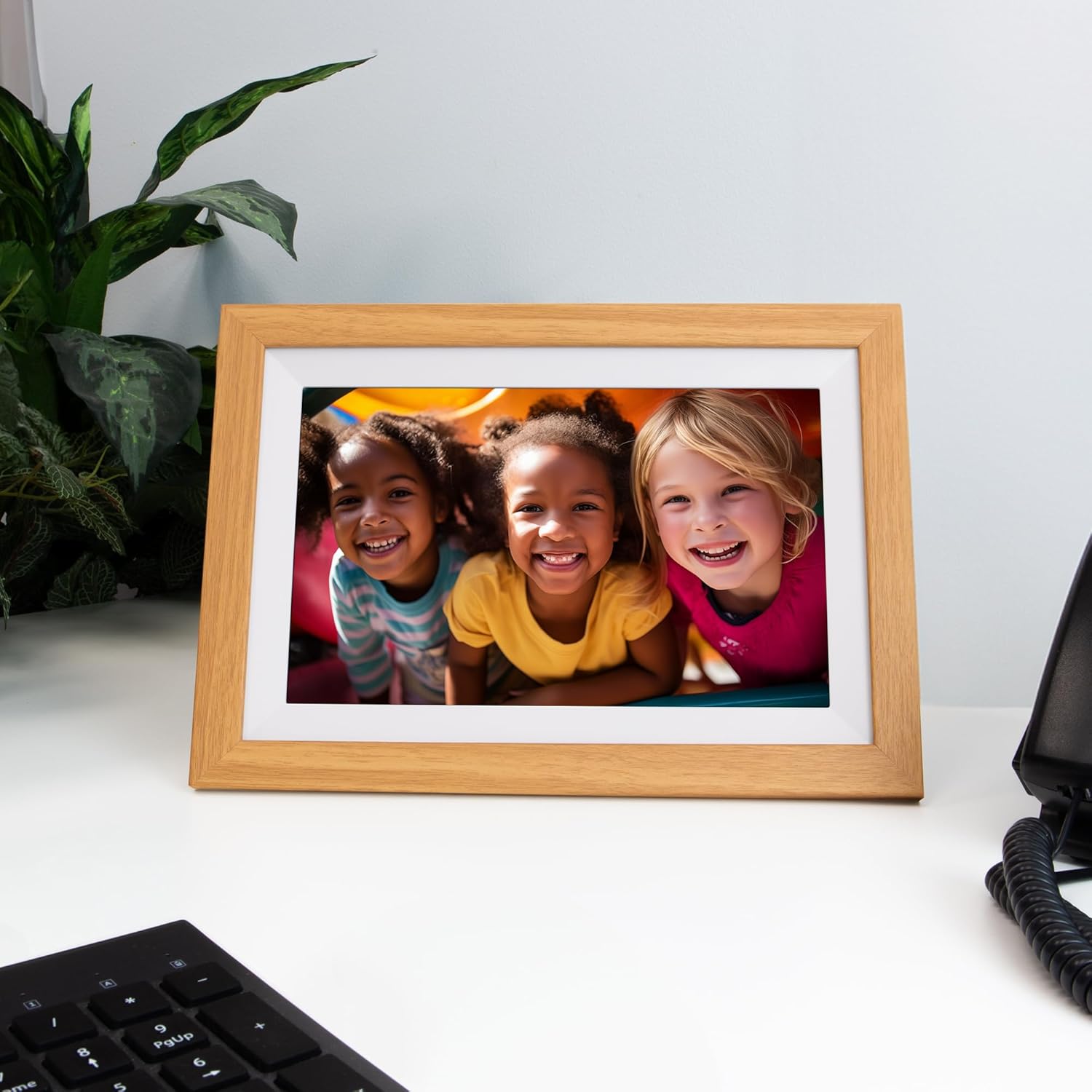 CONTINU.US 10.1” WiFi Digital Picture Frame | LCD Touch Screen, 32GB Storage, Smart Digital Photo Frame Display - Auto-Rotate Portrait and Landscape Frameo Electronic Frame - Instantly Share Memories