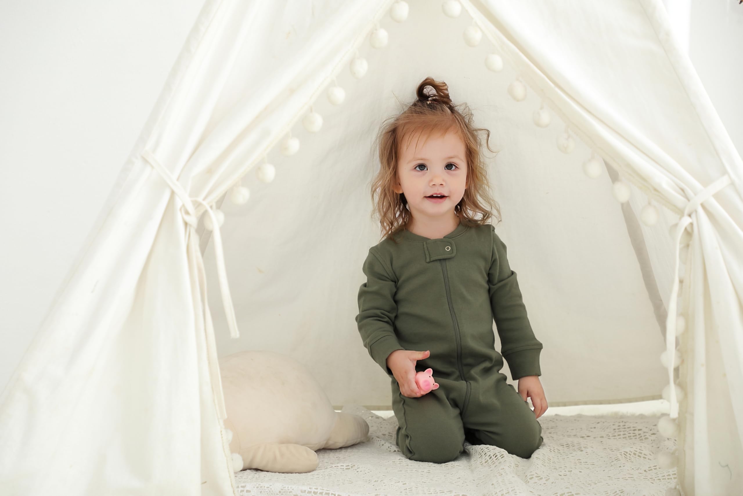 Owlivia Baby Schlafstrampler aus Bio Baumwolle, für Mädchen und Jungen, Langarm