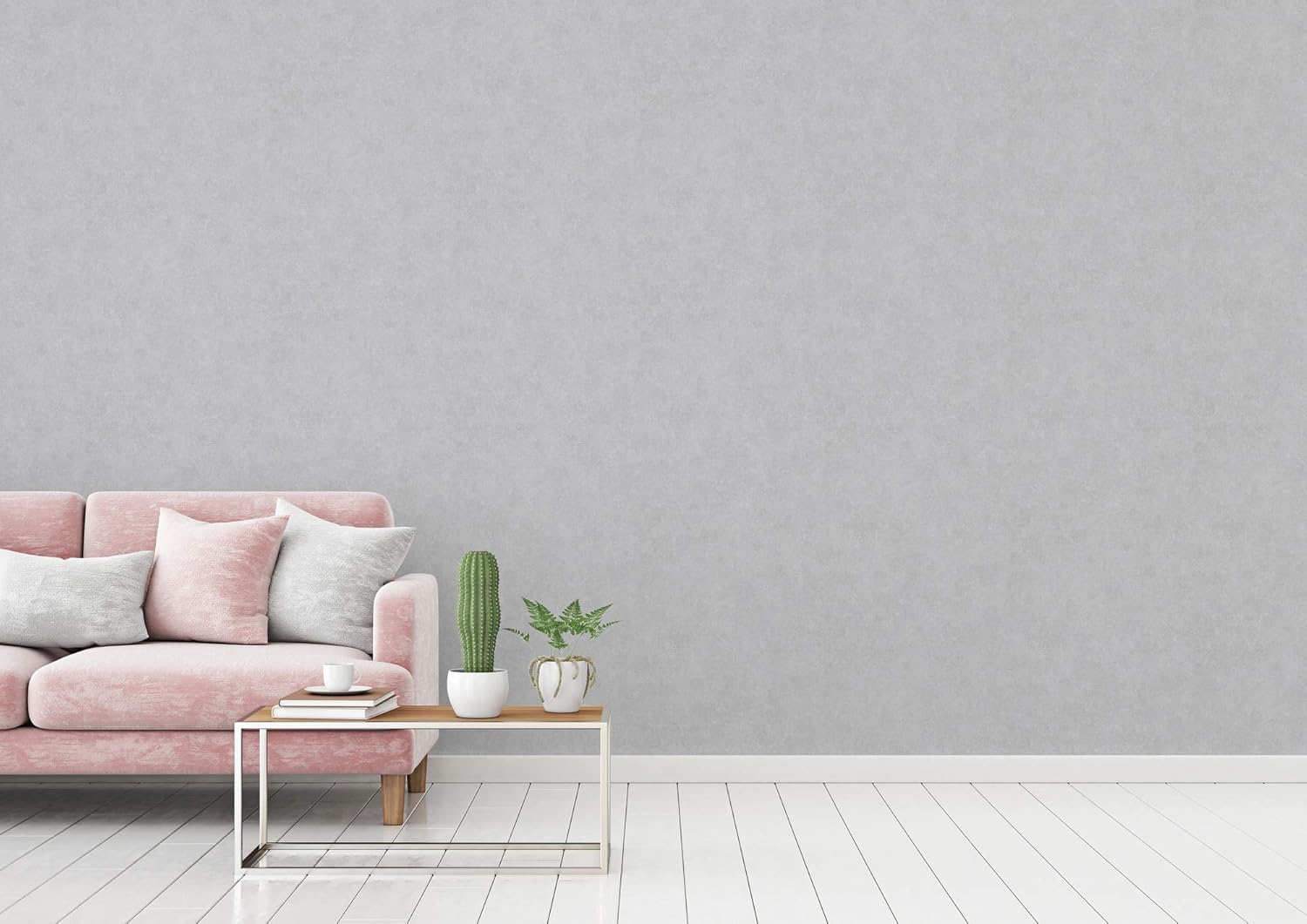 A.S Creation Advantage Ryu Light Grey Cement Texture Wallpaper, 20.9-in by 33-ft