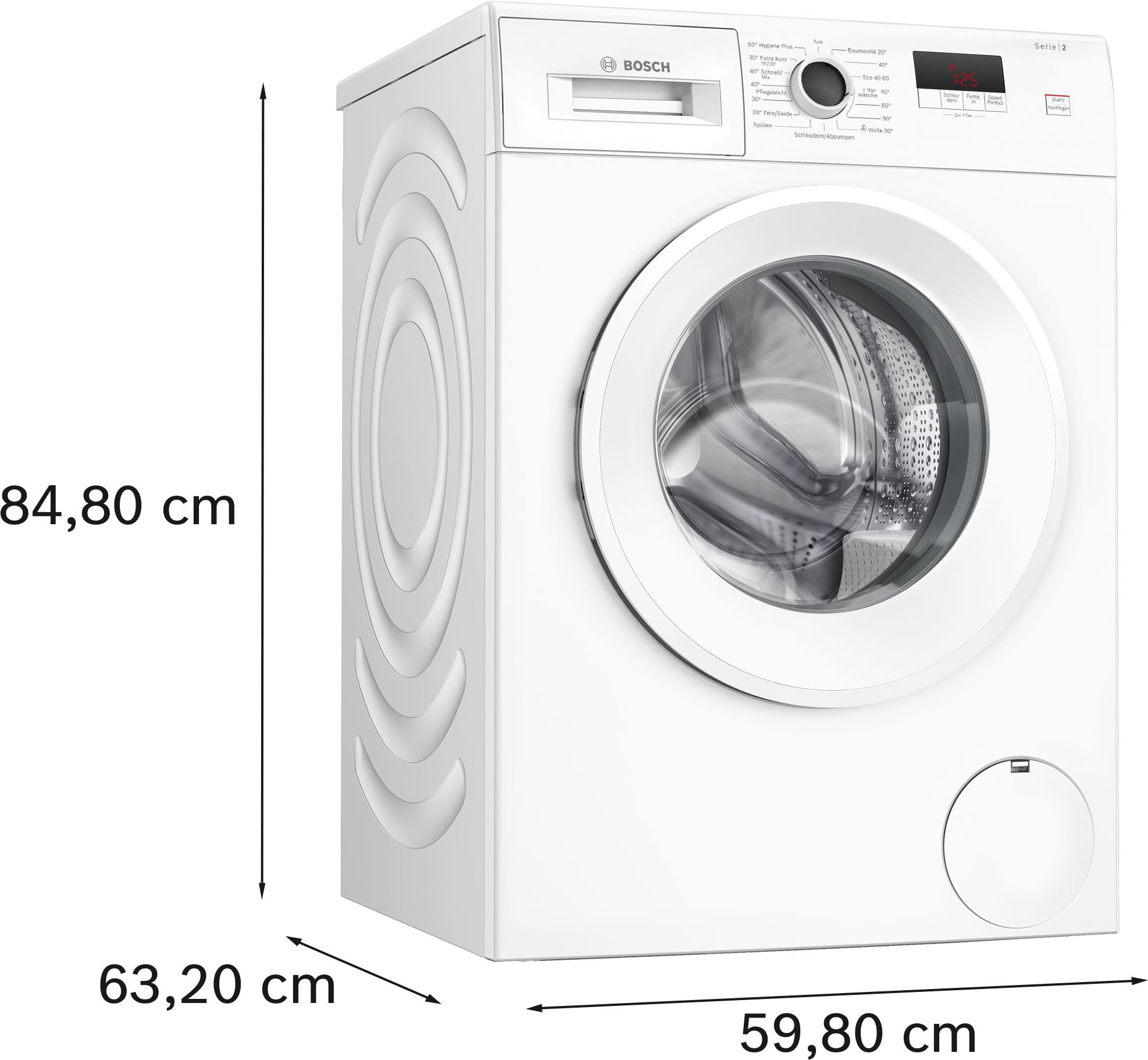 Bosch Serie 2 Frontlader Waschmaschine 7 kg 1400 UpM SpeedPerfect AquaStop
