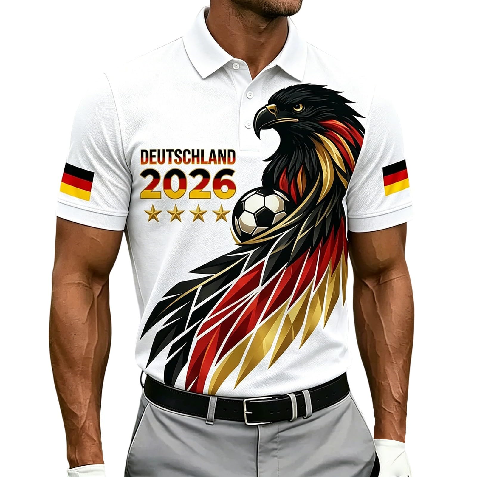 Germany Football Shirts Mens,Germany Football World Cup Shirt 2026 for Men Crew Neck T-Shirts Lightweight Short Sleeve with German Flag Printed Summer Causal Tees for Germany Team Support Outfit