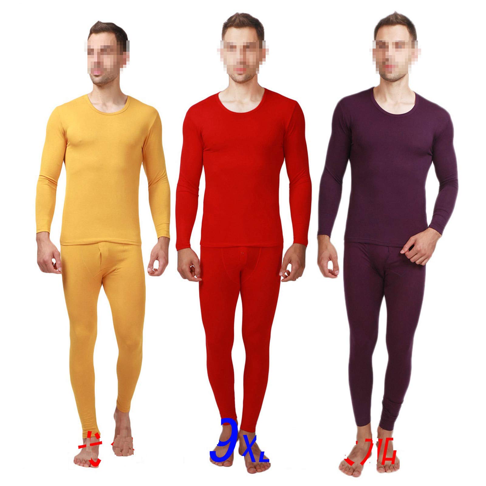 Intimo Termico da Uomo Lungo Intimo Uomo Autunno Intimo Modale Sottile da Uomo Caldo Plus Size XL- 9XL
