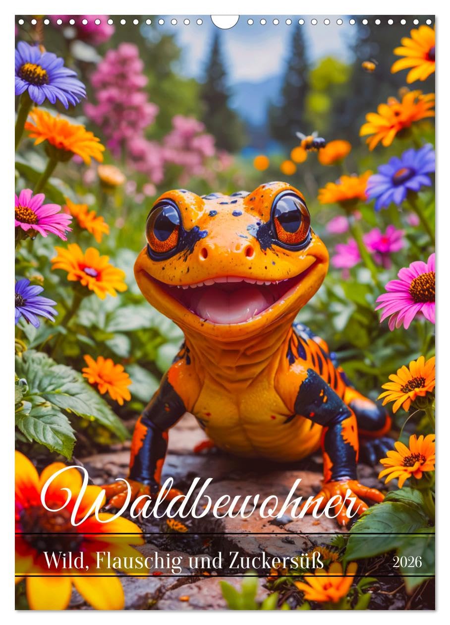Forest dwellers - Wild, fluffy and sweet as sugar UK-Version (Wall Calendar 2026 DIN A3 Portrait), CALVENDO 12 Month Wall Calendar — image 1