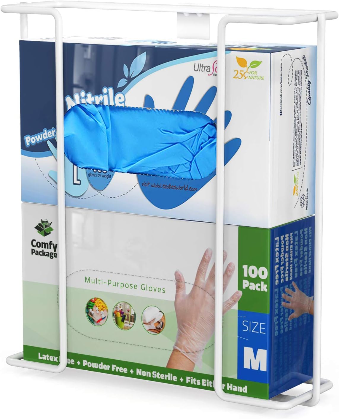 Disposable Glove Box Holder Dispenser Double Wall Mounted