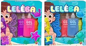 Slime Gelelé Leléba Gel Mágico Fundo Do Mar 2 Kits 22 Peças