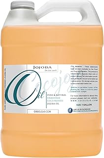 Cocojojo Jojoba Oil Organic, jojoba oil for Hair Growth, jojoba oil for Skin, for Face, 100% Pure Natural, Cold Pressed, Deep Moisturizing Anti-Aging, Essential Oils - 128 Fl Oz