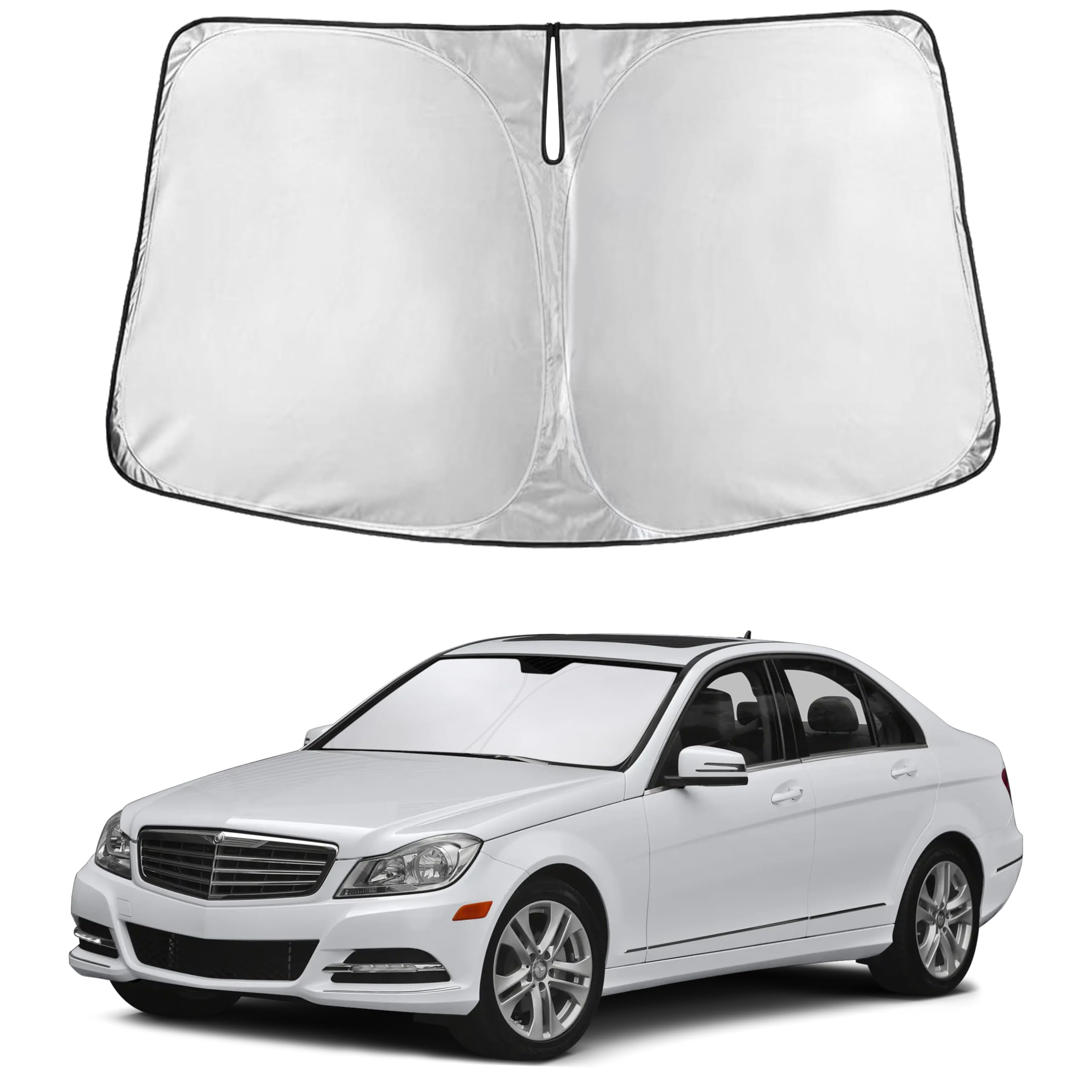 EcoNour Windshield Sunshade Compatible for Mercedes Benz C Class 2008-2014