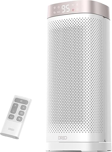 Miniatura 1 de DREO Calentadores de espacio para uso en interiores, calentadores portátiles de calentamiento rápido con control remoto, gran cerámica PTC eléctrica
