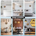 Sunflower Pattern Clock 12 Inch Non-Ticking Clocks Round Wall Hanging Clock Battery Operated for Bedroom Living Room Kitchen Office