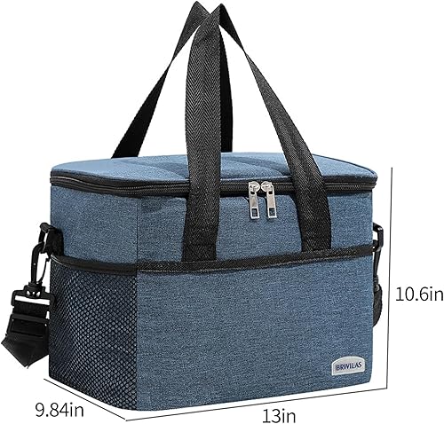 Miniatura 4 de BY-J Enfriador portátil con ruedas para 45 latas, a prueba de fugas, con ruedas y asa plegable para playa, camping, patio, viajes al aire libre