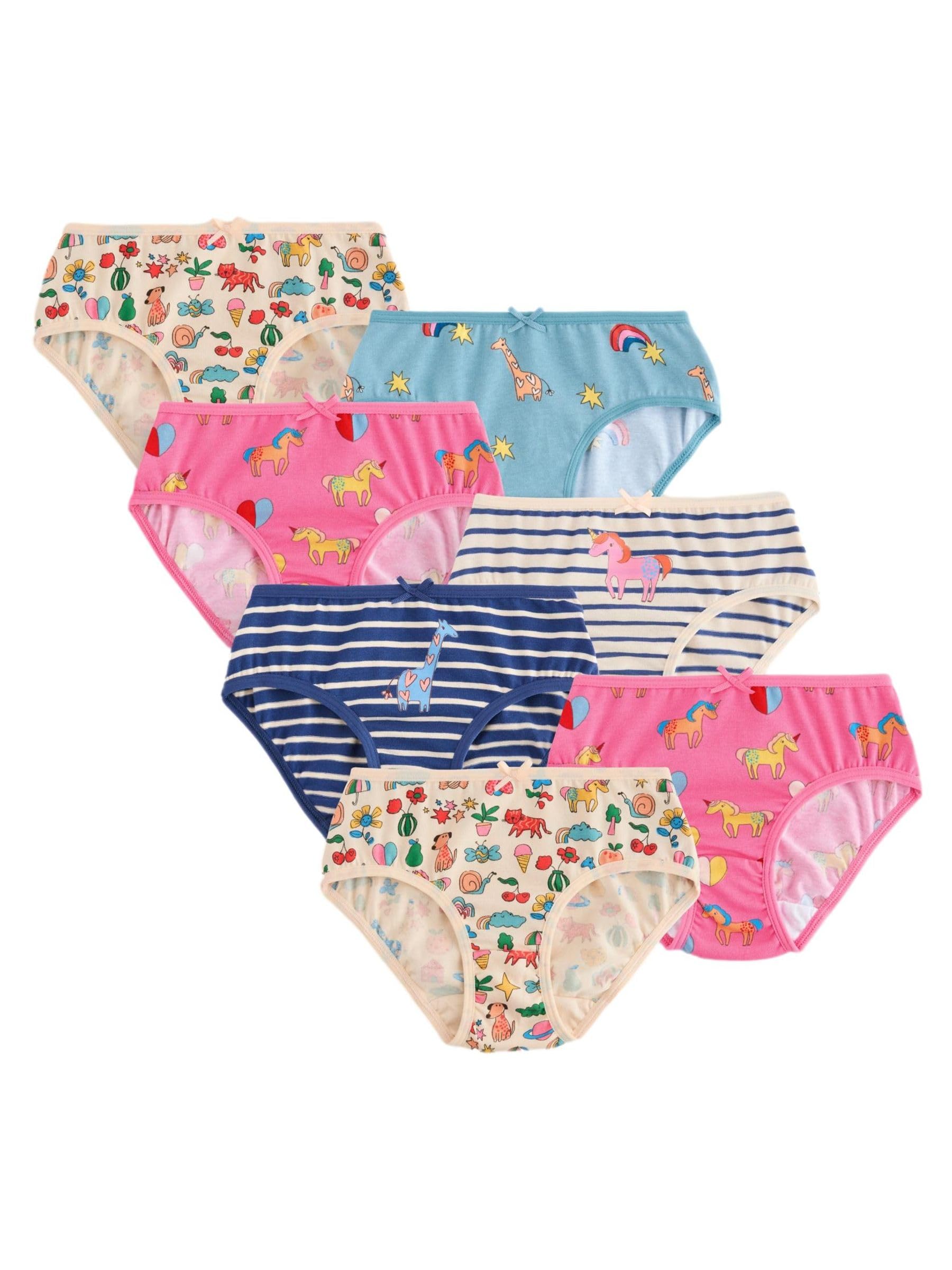 NEXT Mädchen Geblümte Slips, 7er-Pack