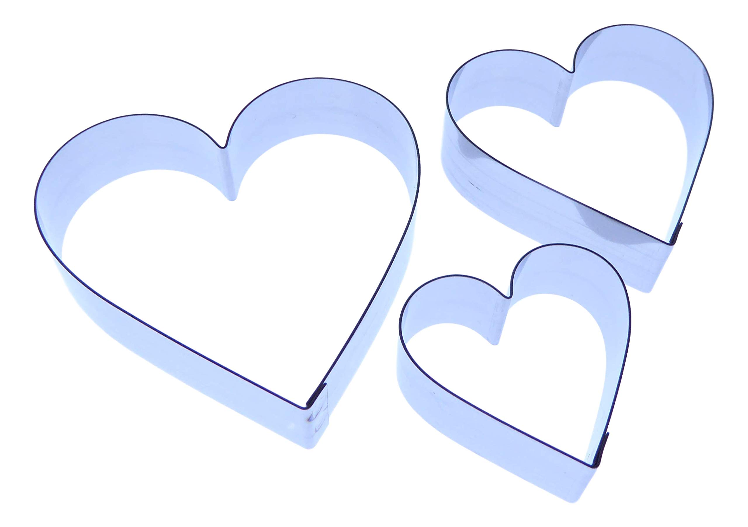 Heart Cutter Set (30/40/50mm), Stainless Steel Sugarcraft Cutter, Valley Cutter Company, Sugarcraft, Cake Decorating, FIMO
