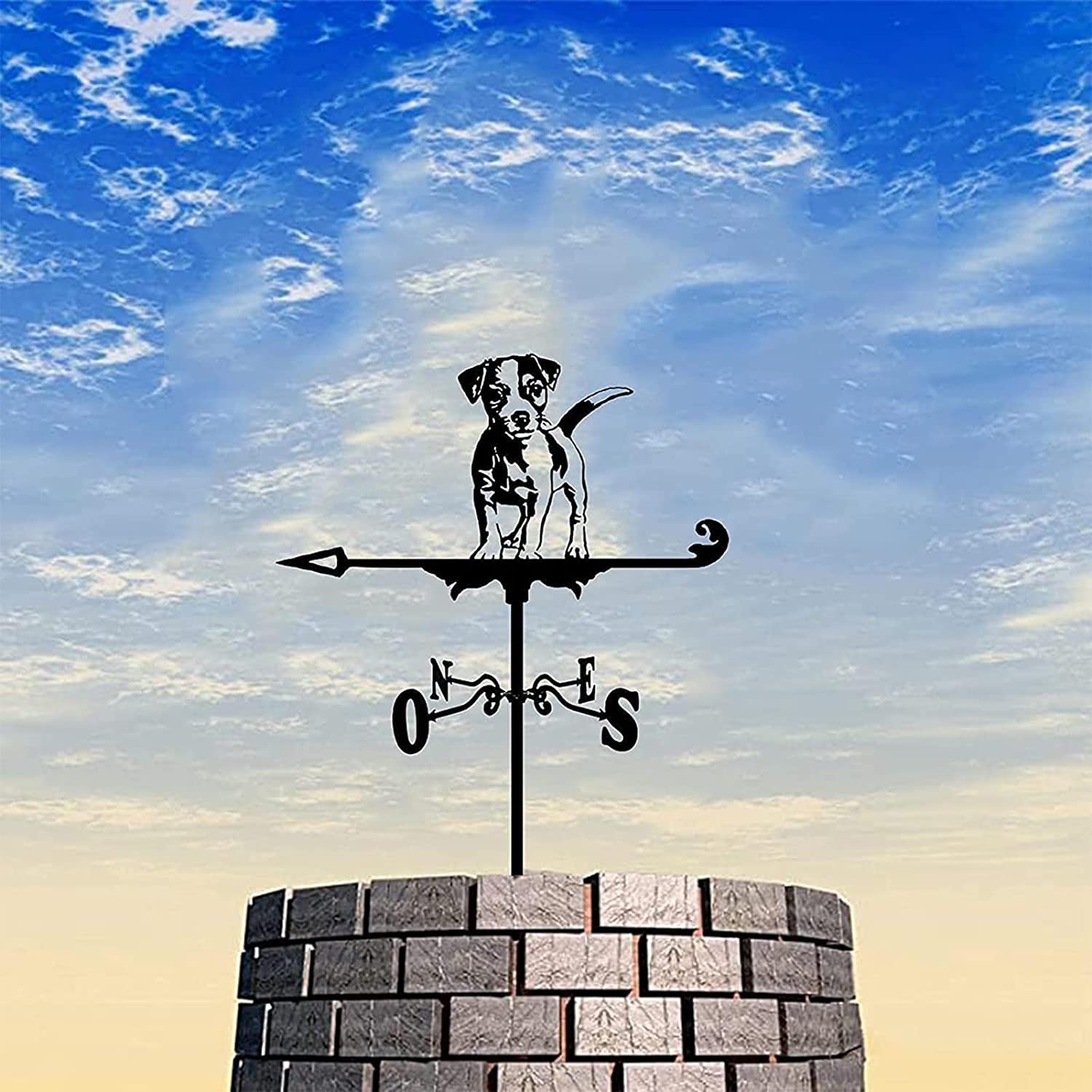 Hound Dog Weather Vane – Metal Wind Direction Indicator For Roof Or Garden