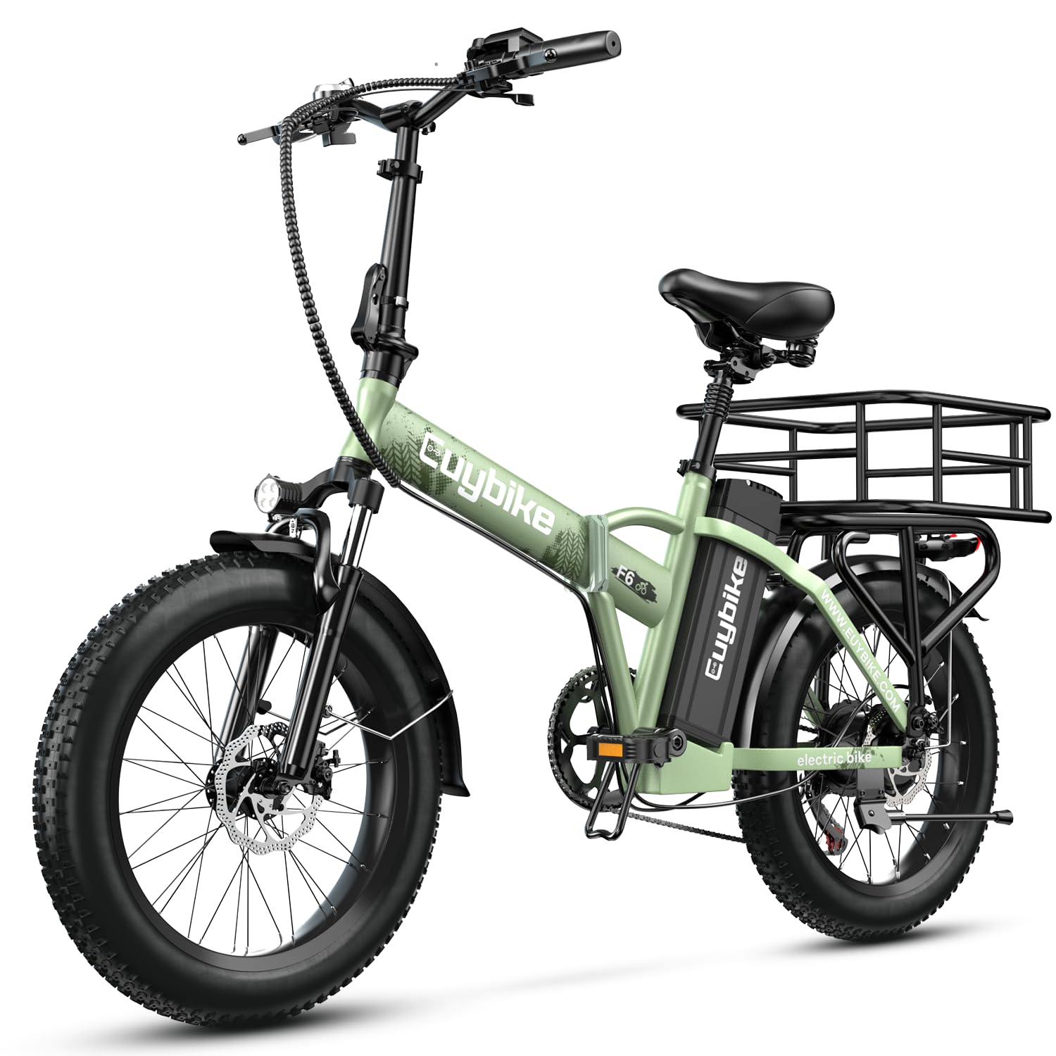 1000W Folding Electric Bike, 48V 20AH Large Removable Battery E Bike, 30+MPH, 80 Miles Max Range, 20" Fat Tire Electric Bike for Adults, Adult Electric Bicycles for Commute Beach Snow